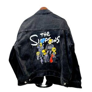 Balenciaga Charcoal Denim Jacket x The Simpsons Collection